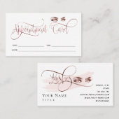 Carte De Visite L'artiste du maquillage de rendez-vous lache les y (Devant / Derrière)