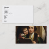 Carte De Visite L'artiste et son Raphael de fils, c.1773 (l'huile (Devant / Derrière)