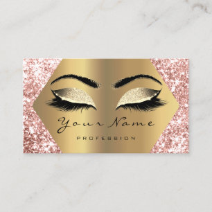 Carte De Visite L'artiste Rose de maquillage de Parties scintillan