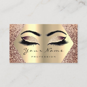 Carte De Visite L'artiste Rose de maquillage d'or Eyelash, l'influ