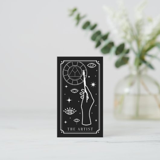 Carte De Visite l'artiste tarot (Debout devant)