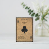 Carte De Visite L'As vintage des Clubs (Debout devant)