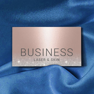 Carte De Visite Laser & Skin Beauté Salon Esthétique Rose Or