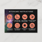 Carte De Visite Lash aquarelle Abstraite après l'instruction d'ent (Dos)