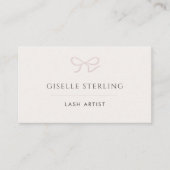 Carte De Visite Lash Artist Pink Bow (Devant)