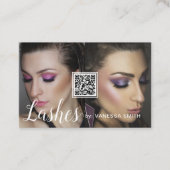 Carte de visite Lash avec code QR et photos (Devant)