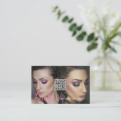 Carte de visite Lash avec code QR et photos (Debout devant)