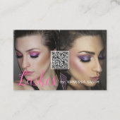 Carte de visite Lash avec code QR et photos (Devant)