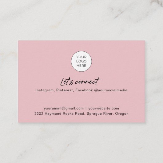 Carte de visite Lash avec code QR et photos (Dos)