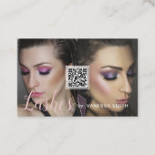 Carte de visite Lash avec code QR et photos (Devant)