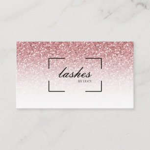 Carte De Visite Lash Bar Beauté Salon Rose Gold Parties scintilla