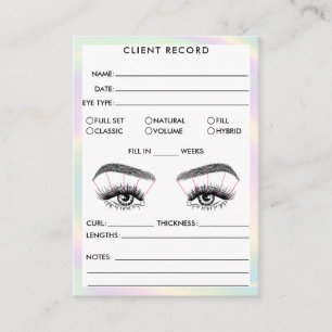 Carte De Visite Lash Client Record Ajouter Logo Holographe Voiture