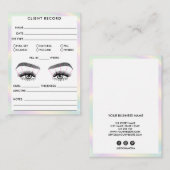 Carte De Visite Lash Client Record Ajouter Logo Holographe Voiture (Devant / Derrière)