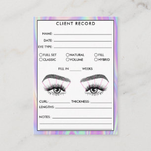 Carte De Visite Lash Client Record Ajouter Logo Holographe Voiture