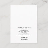 Carte De Visite Lash Client Record Ajouter Logo Simple Modern Mini (Dos)