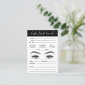 Carte De Visite Lash Client Record Ajouter Logo Simple Modern Mini (Debout devant)
