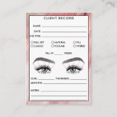 Carte De Visite Lash Client Record Ajouter un logo (Devant)