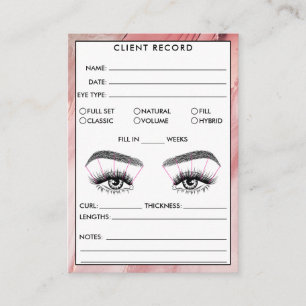 Carte De Visite Lash Client Record Ajouter un logo 