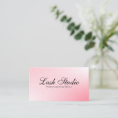 Carte De Visite Lash de beauté brillante rose or (Debout devant)