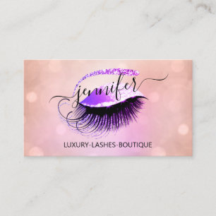 Carte De Visite Lash de maquillage professionnel Code QR Logo rose