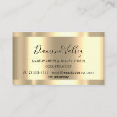 Carte De Visite Lash de maquillage professionnel Gold encadré Blue (Dos)