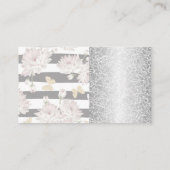 Carte De Visite Lash des yeux | Papillons à motifs floraux | Textu (Dos)