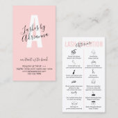 Carte De Visite Lash Extension Aftercare (Devant / Derrière)
