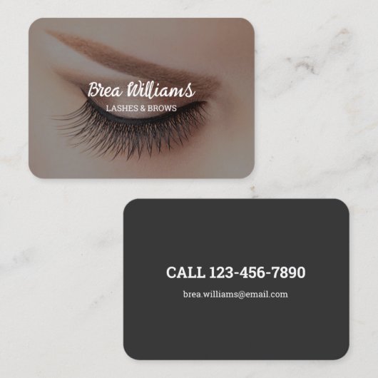 Carte De Visite Lash Extension Eyelash (Devant / Derrière)