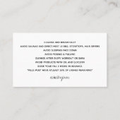 Carte De Visite Lash Extensions Aftercare Card - Rx (Dos)