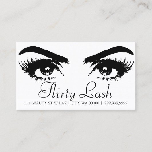 Carte De Visite Lash Extensions Lashes Beauty Cosmetology Salon (Devant)