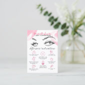 Carte De Visite Lash extensions Pink Afcare Référer un ami (Debout devant)