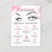 Carte De Visite Lash extensions Pink Afcare Référer un ami (Devant)