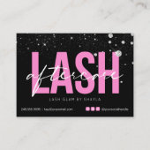Carte De Visite Lash Extensions post-soins Glam Diamants roses (Devant)