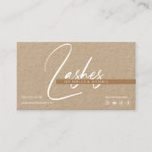 Carte De Visite Lash Extensions post-soins papier Kraft Premium (Devant)