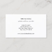 Carte De Visite Lash Extensions White Bokeh (Dos)