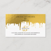 Carte De Visite Lash Instructions de soins postérieurs Gold Driver (Devant)