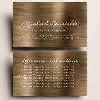 Lash Instructions de soins postérieurs Gold Metall