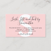 Carte De Visite Lash Lift et Tint évite les conseils de post-soins (Devant)