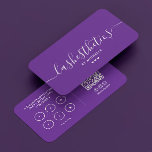 Carte De Visite Lash minimaliste esthétique Tech Royal Purple Loya