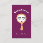 Carte De Visite Lash moderne Eyelash Extensions Brows Beauté Salon (Devant)