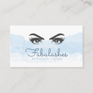 Carte De Visite Lash Services maquillage Artiste Beauté Bleu Aquar