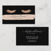 Carte De Visite Lash Services Moderne Elégant Aquarelle (Devant / Derrière)