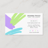 Carte De Visite Lash Tech Eyelash Extensions Lashes Boutique Neon  (Dos)