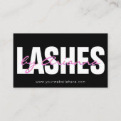 Carte De Visite Lash Tech Eyelash Extensions Lashes Boutique Neon  (Devant)