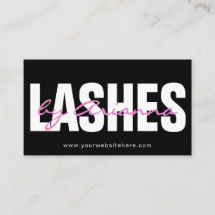 Carte De Visite Lash Tech Eyelash Extensions Lashes Boutique Neon 