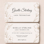 Carte De Visite Lash Tech Floral