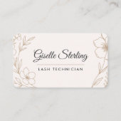 Carte De Visite Lash Tech Floral Code QR Professionnel (Devant)