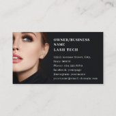 Carte De Visite Lash Tech Salon Photo Black Luxe (Dos)