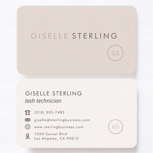 Carte De Visite Lash Technician Feminine Professional