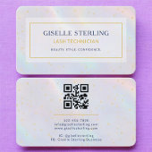 Carte De Visite Lash Technician Holographic QR Code